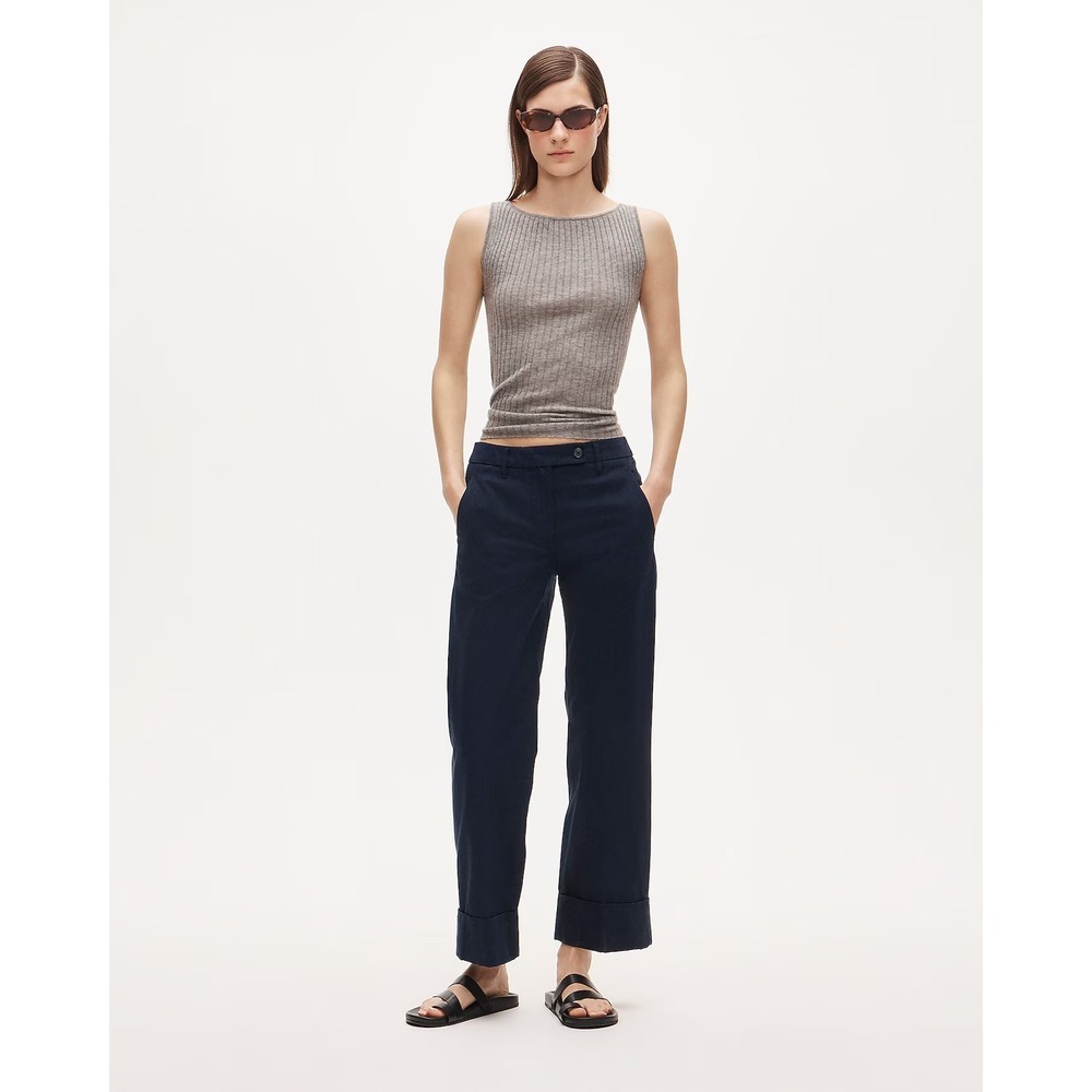 J CREW Cuffed chino pant women blue NWT